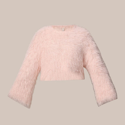 fur pink sweater