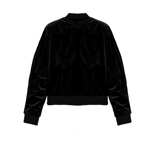 The velvet floral lining bomber jacket